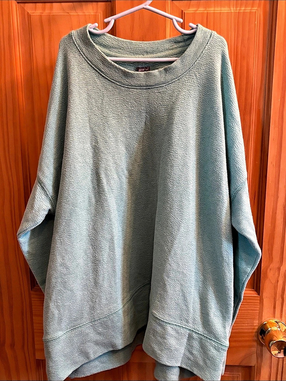aerie Oversized Textured Top in Green Like New